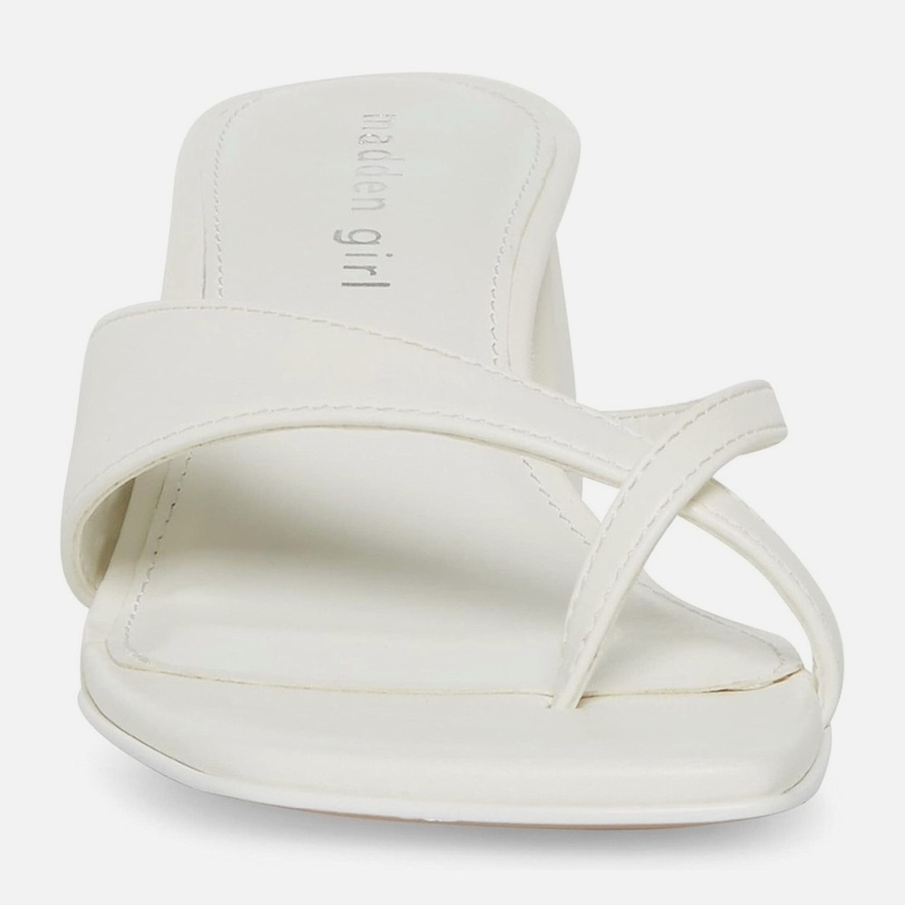 Madden Girl “Cherrie” Women's White Heeled Sandals. Size 6 View 2